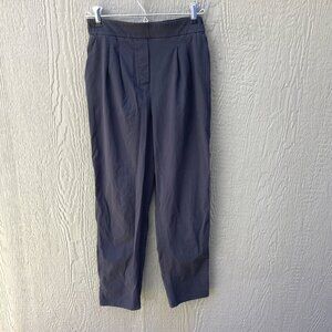 Lululemon Pants Women 4 Your True Trouser High Rise Black  Pleated Elastic Waist